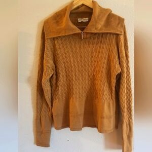 Louis London Womens 100% Virgin Soft Wool Butterscotch Sweater Size L